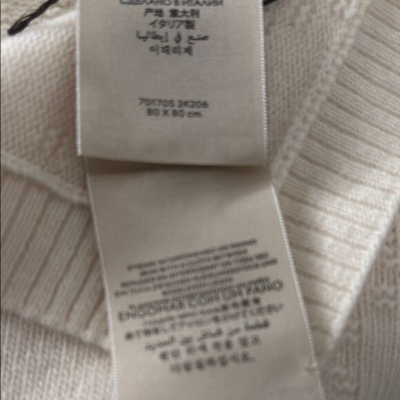 Baby unisex Gucci Cream Monogram baby blanket 80x80 off white color - Picture 4 of 5